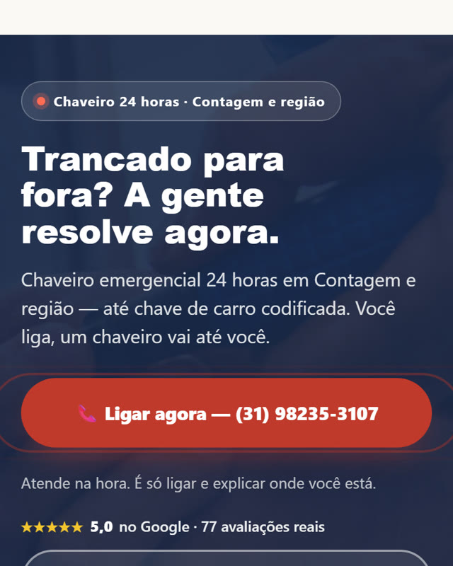 Topo da landing page do Dr. Chaves