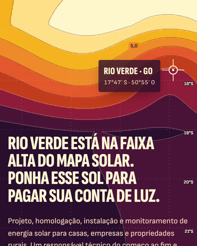 Topo do modelo de página para integrador de energia solar